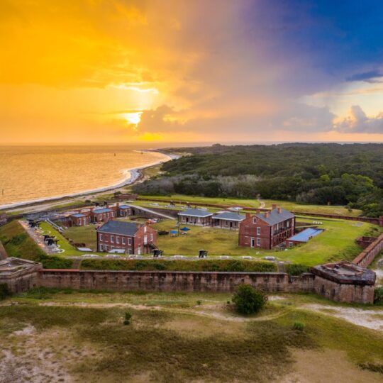 Fort Clinch walls beach