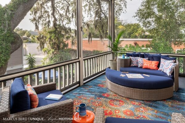 Amelia Island Williams House screened in porch