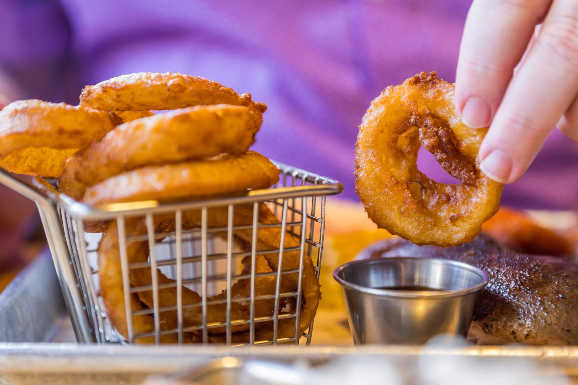 Onion rings at Falcon's Nest