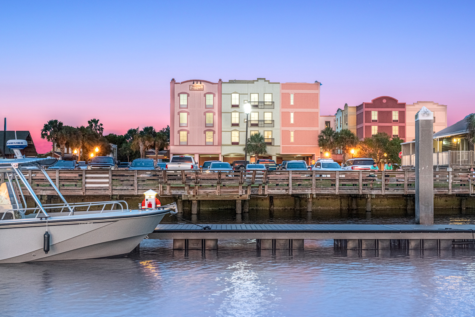 Hampton Inn & Suites, Amelia Island Historic Harbor Front from water