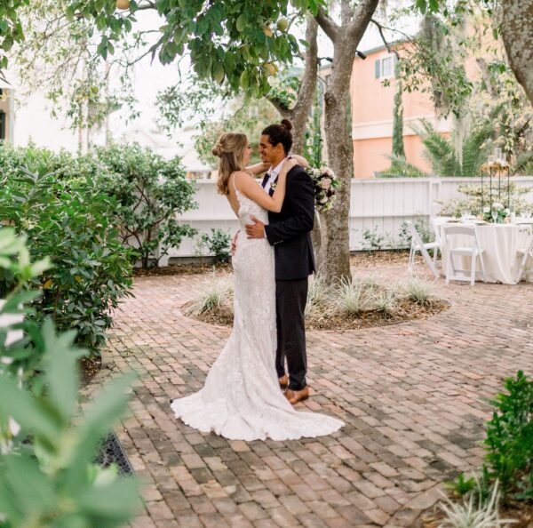 The Lesesne House bride and groom